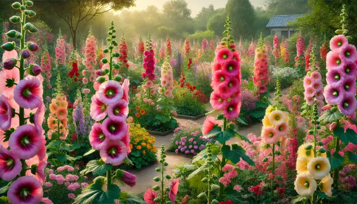 Hollyhock Flower’s Blooming Time