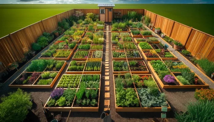 Square Foot Gardening Layout